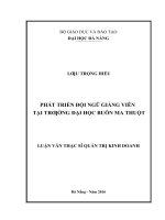 Phát triển đội ngũ giảng viên tại trường đại học buôn ma thuột 