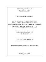 Phát triển giáo dục mầm non ngoài công lập trên địa bàn thành phố buôn ma thuột, tỉnh đăk lăk 