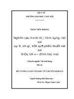 Nghiên cứu hình thái lâm sàng, nội soi và đánh giá kết quả phẫu thuật nội soi điều trị xơ dính hốc mũi