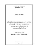 Yếu tố khoa học trong lực lượng sản xuất với việc phát triển khoa học   công nghệ ở thành phố đà nẵng 