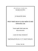 Phát triển dịch vụ bảo hiểm xã hội tỉnh đắk lắk 