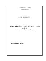 Đánh giá thành tích nhân viên tại văn phòng ủy ban nhân dán tỉnh đăk lăk 
