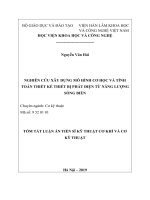 Nghiên cứu xây dựng mô hình cơ học và tính toán thiết kế phát điện tử năng lượng sóng biển tt