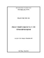 Phát triển dịch vụ y tế tỉnh bình định 