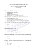 TỔNG HỢP CÂU HỎI TRẮC NGHIỆM DƢỢC LIỆU 1