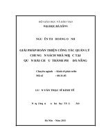 Giải pháp hoàn thiện công tác quản lý chi ngân sách nhà nước tại quận hải châu, thành phố đà nẵng 