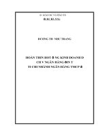 Hoàn thiện hoạt động kinh doanh dịch vụ ngân hàng điện tử tại chi nhánh NHTM CP đầu tư và phát triển đông đắk lắk 
