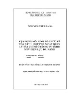 Vận dụng mô hình tổ chức kế toán phù hợp phân cấp quản lý tài chính ở công ty TNHH MTV điện lực đà nẵng  