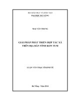 Giải pháp phát triển hợp tác xã trên địa bàn 