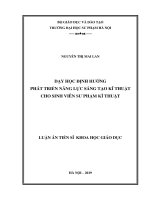 Dạy học định hướng phát triển năng lực sáng tạo kĩ thuật cho sinh viên sư phạm kĩ thuật