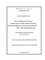 Quản trị rủi ro tín dụng trong cho vay đối với khách hàng doanh nghiệp tại ngân hàng TMCP sài gòn   chi nhánh đắk lắk 