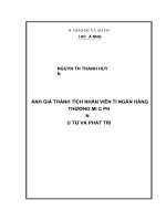 Đánh giá thành tích nhân viên tại ngân hàng TMCP đầu tư và phát triển việt nam   chi nhánh hải vân 