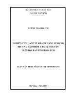 Nghiên cứu hành vi khách hàng sử dụng dịch vụ bảo hiểm y tế tự nguyện trên địa bàn tỉnh kon tum  