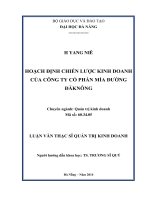 Hoạch định chiến lược kinh doanh của công ty cổ phần mía đường ĐăKNông  