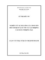 Nghiên cứu sự hài lòng của sinh viên đối với dịch vụ ký túc xá tại trường cao đẳng thương mại 
