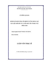 ĐÁNH GIÁ KHẢ NĂNG ổn ĐỊNH và ỨNG DỤNG cọc vật LIỆU rời để xử lý nền đất yếu ở KHU vực PHÍA NAM