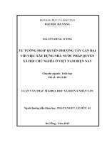 Tư tưởng pháp quyền phương tây cận đại với việc xây dựng nhà nước pháp quyền xã hội chủ nghĩa việt nam hiện nay 