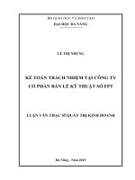 Kế toán trách nhiệm tại công ty cổ phần bán lẻ kỹ thuật số FPT