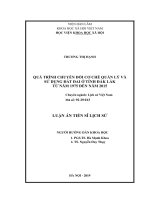 Quá trình chuyển đổi cơ chế quản lý và sử dụng đất đai ở tỉnh Đắk Lắk từ năm 1975 đến năm 2015