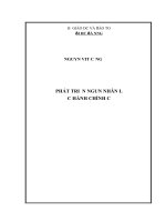 Phát triển nguồn nhân lực hành chính cấp xã tại huyện đắk glong, tỉnh đắk nông 