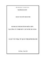 Đánh giá thành tích nhân viên tại công ty cấp thoát nước đà nẵng 