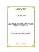 Hoàn thiện công tác phân tích tài chính khách hàng doanh nghiệp trong thẩm định tín dụng tại ngân hàng TMCP đông á   chi nhánh đà nẵng 