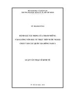 Đánh giá tác động của tham nhũng vào luồng vốn đầu tư trực tiếp nước ngoài chảy vào các quốc gia đông nam á 
