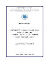 Những nhân tố cơ bản tác động đến động lực làm việc của công chức và người lao động tại cục thống kê tp  hồ chí minh 
