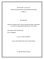 Một số giải pháp nâng cao giá trị thương hiệu saigonmed của công ty TNHH thiết bị thẩm mỹ y tế sài gòn 