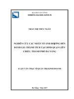 Nghiên cứu các nhân tố ảnh hưởng đến đánh giá thành tích tại UBND quận liên chiểu, thành phố đà nẵng 