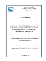 Hoàn thiện công tác thẩm định dự cho vay khách hàng doanh nghiệp tại văn phòng khu vực bắc trung bộ   ngân hàng TMCP sài gòn thương tín 