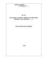Xây dựng và phát triển văn hóa nhà trường tại trường THCS