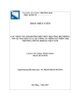 Các nhân tố ảnh hưởng đến mức độ công bố thông tin tự nguyện của các công ty niêm yết trên thị trường chứng khoán việt nam 