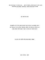 Nghiên cứu ứng dụng bài tập nâng cao hiệu quả kỹ thuật tấn công trong môn võ thuật công an cho sinh viên học viện cảnh sát nhân dân 