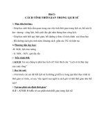 Giáo án Lịch sử 6 bài 2: Cách tính thời gian trong lịch sử