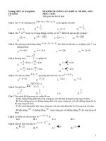 ĐỀ THI THỬ THPT QG môn TOÁN