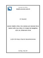 Hoàn thiện công tác đánh giá thành tích nhân viên tại công ty TNHH thương mại trường lộc an tỉnh kon tum 