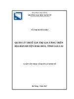 Quản lý thuế giá trị gia tăng trên địa bàn huyện đak đoa, tỉnh gia lai 
