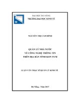 Quản lý nhà nước về công nghệ thông tin trên địa bàn tỉnh kon tum 