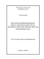 Phân tích tình hình kinh doanh dịch vụ thanh toán quốc tế tại ngân hàng TMCP công thương việt nam, chi nhánh đà nẵng 
