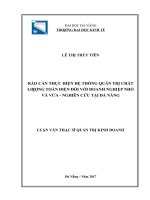 Rào cản thực hiện hệ thống quản trị chất lượng toàn diện đối với doanh nghiệp nhỏ và vừa  nghiên cứu tại đà nẵng 