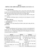 Giáo án Lịch sử 6 bài 23: Những cuộc khởi nghĩa lớn trong các thế kỷ VII_IX