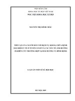 Tiếp cận của người dân với dịch vụ khám, chữa bệnh bảo hiểm y tế ở tuyến cơ sở và các yếu tố ảnh hưởng (Nghiên cứu trường hợp tại Hải Dương và Bình Định)