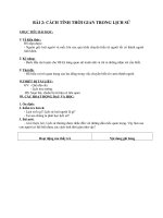 Giáo án Lịch sử 6 bài 2: Cách tính thời gian trong lịch sử