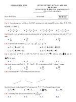 đề thi thử THPT QG 2019   toán   sở GDĐT bắc ninh   có lời giải
