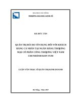 Quản trị rủi ro tín dụng đối với khách hàng cá nhân tại ngân hàng TMCP công thương việt nam  chi nhánh kon tum 
