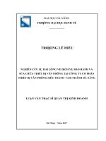 Nghiên cứu sự hài lòng về dịch vụ bảo hành và sửa chữa thiết bị văn phòng tại công ty cổ phần thiết bị văn phòng siêu thanh   chi nhánh đà nẵng 