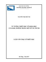 Tư tưởng triết học về khoa học của karl popper trong một số tác phẩm 