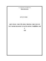 Quản trị rủi ro tín dụng trong cho vay sản xuất kinh doanh tại ngân hàng TMCP đầu tư và phát triển việt nam   chi nhánh đông đắk lắk 