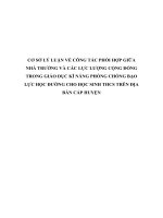 CƠ sở lý LUẬN về CÔNG tác PHỐI hợp GIỮA NHÀ TRƯỜNG và các lực LƯỢNG CỘNG ĐỒNG TRONG GIÁO dục kĩ NĂNG PHÒNG CHỐNG bạo lực học ĐƯỜNG CHO học SINH THCS TRÊN địa bàn cấp HUYỆN 